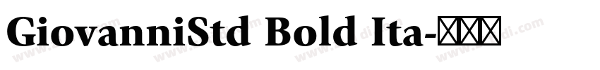 GiovanniStd Bold Ita字体转换